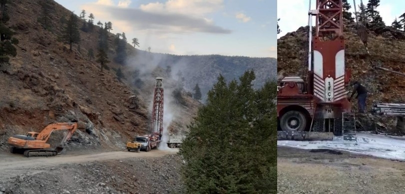 Kamışlı Madencilik Pozantı Krom Şantiyesinde 1 Adet 580 Metre 1 Adet 520 Metre Su Sondajı Yapımı